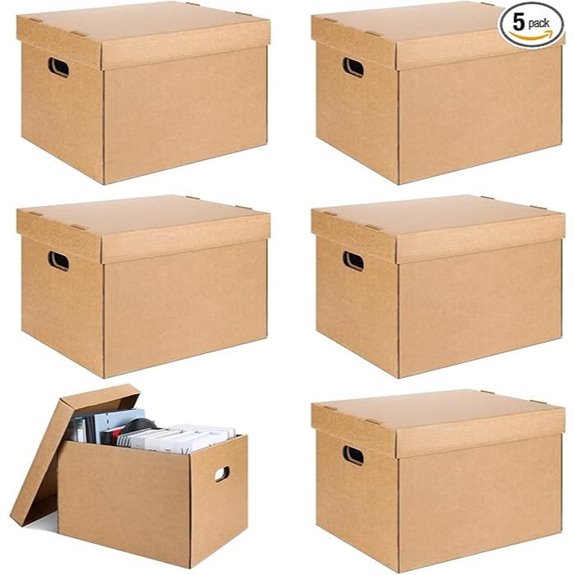 5 Pack Acid-Free Archival Storage Cartons