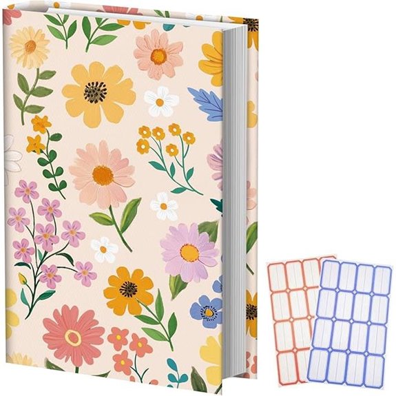 Anseal Floral Pattern Book Sleeve for 9x12 Books