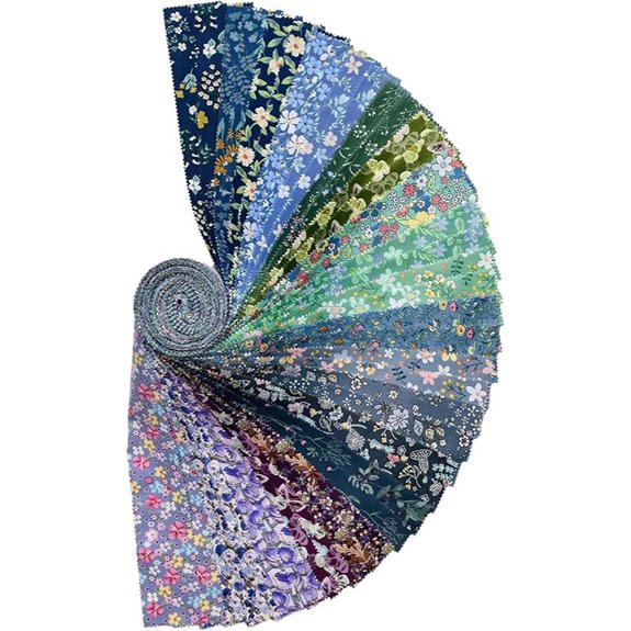 LUMANSUO Floral Jelly Roll Fabric - 20 Assorted Strips
