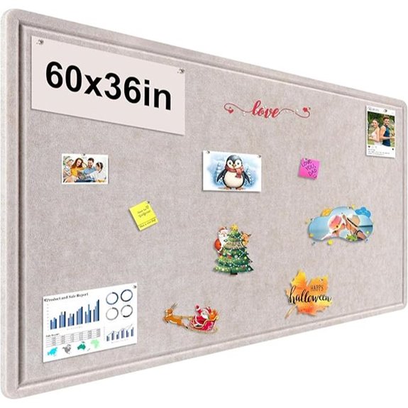 Foldable 60x36 Inch Cork Bulletin & Vision Board
