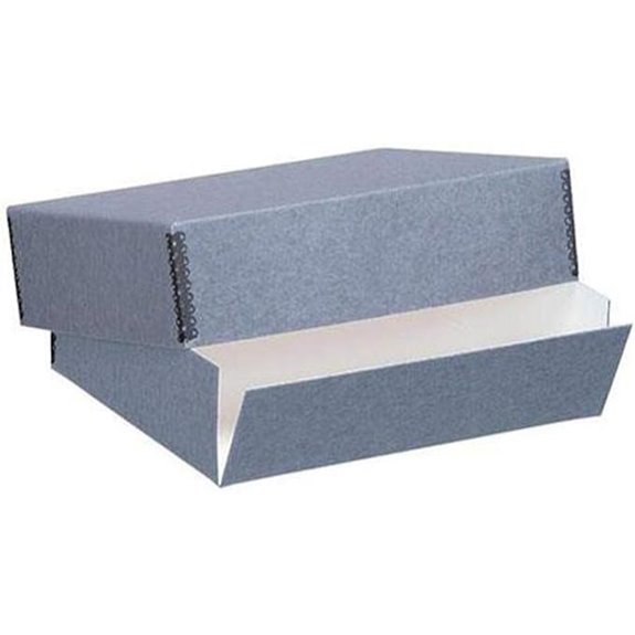 Museum Archival Drop-Front Storage Box Acid-Free Gray
