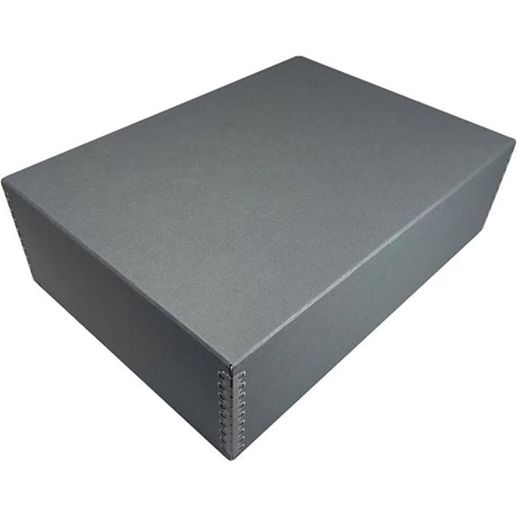 Archival Herbarium Storage Box Gray 17x12.25x5 inch