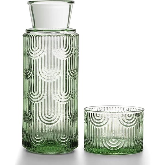 Bedside Water Carafe and Glass Set (Green)