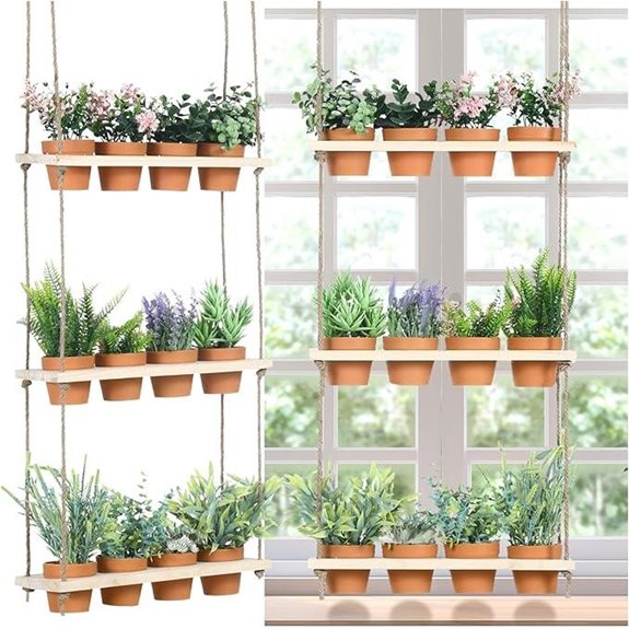 FillTouch 3-Tier Hanging Herb Garden with Pots