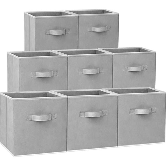 Criusia 11-Inch Heavy Duty Fabric Storage Cubes (8 Pack)