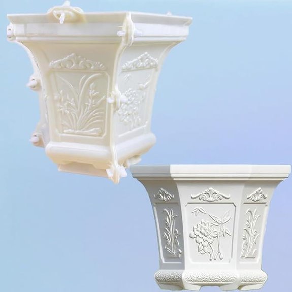 Hexagonal Cement Flower Pot Molds (31cm)