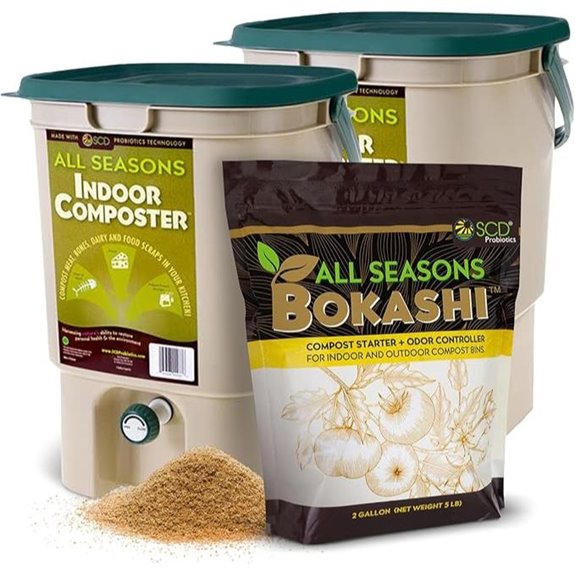 All Seasons Indoor Composting Kit with Dual Bins