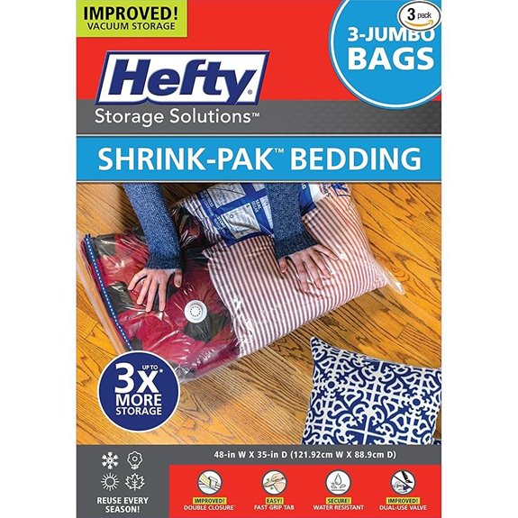 Shrink-Pak Space Bags Vacuum Storage (3 Jumbo)