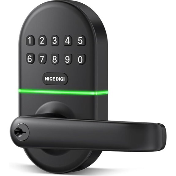 Keypad Door Lock with Handle Keyless Entry Auto-Lock