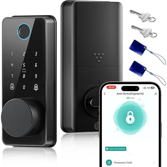 Smart Keyless Door Lock with App & Fingerprint