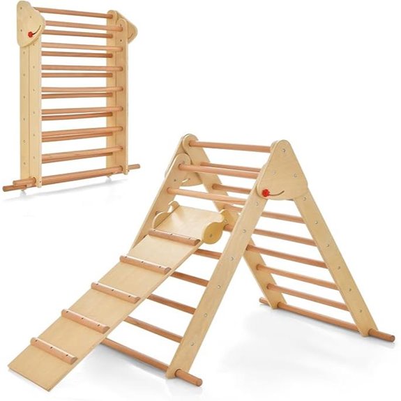 OLAKIDS 3-in-1 Montessori Climbing Playset for Toddlers