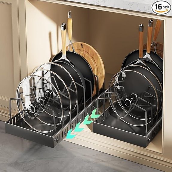 Lozovin Pull-Out Kitchen Pot and Pan Organizer (2 Pack)