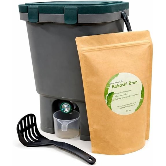 Bokashi Compost Kit with Bran for Kitchen Waste