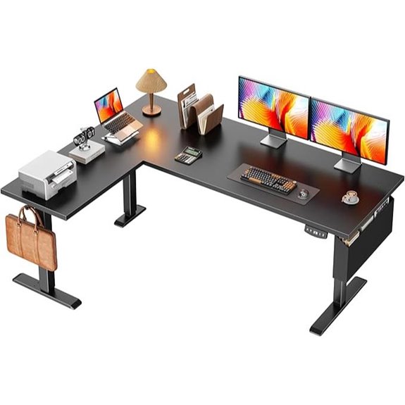Korfile L-Shaped Electric Standing Desk (63 inches)