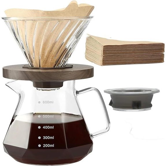 Lalord Pour Over Coffee Maker with Filters