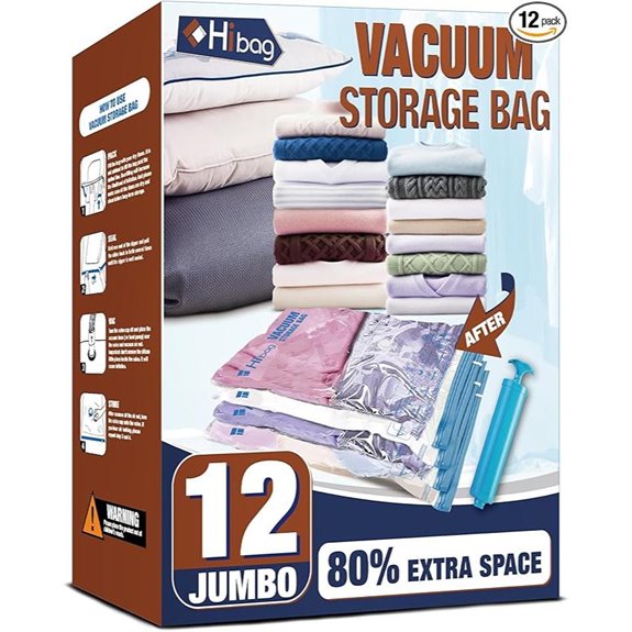 Jumbo Vacuum Storage Bags for Bedding and Clothing