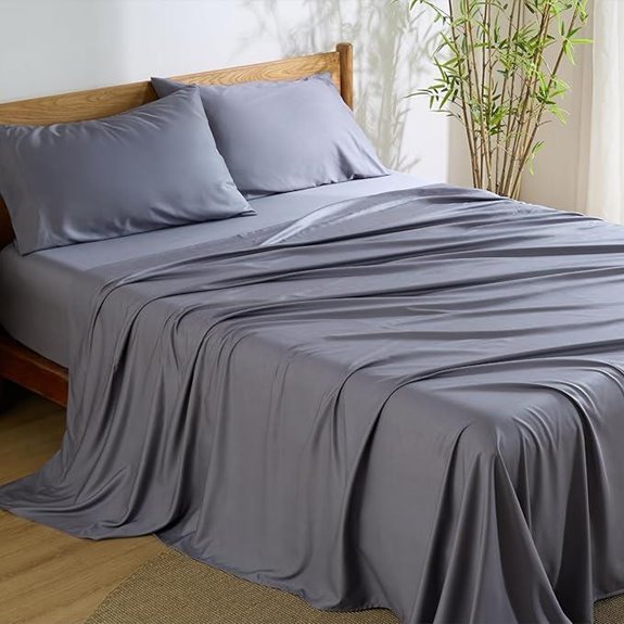 Bedsure King Size Cooling Bamboo Sheets Set