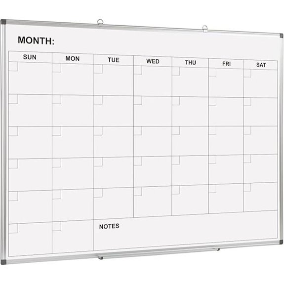 Comix Magnetic Dry Erase Calendar Wall Whiteboard