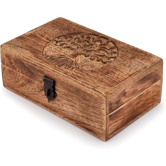 Samhita Mango Wood Tree of Life Keepsake Box