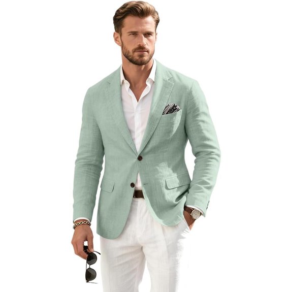Linen Men's Slim Fit Suit Jacket and Blazer