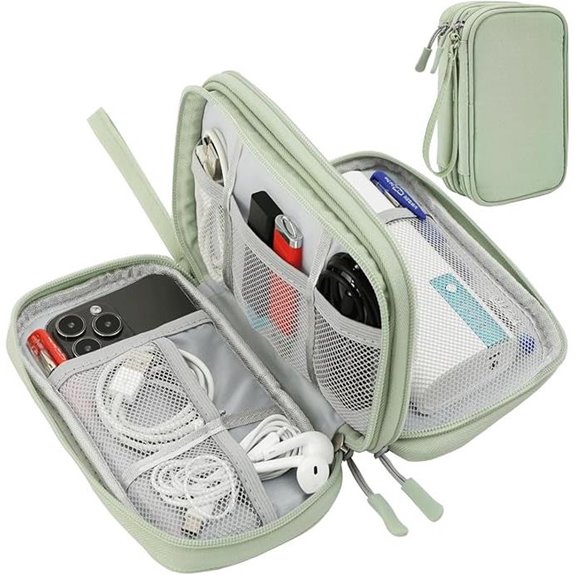 CAAORDKSO Travel Cord Organizer Case (Mint Green)