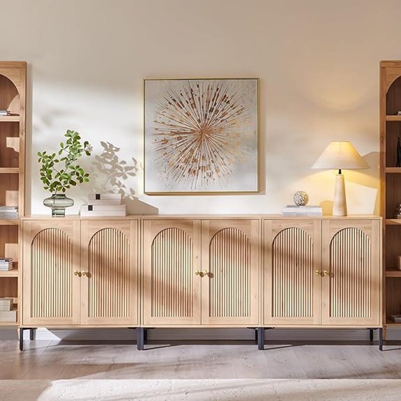 IFGET Modern Buffet Cabinet with Adjustable Shelves