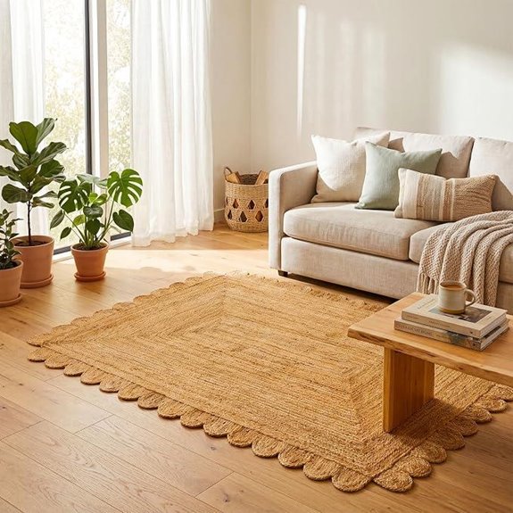 GRUHUM Natural Fiber 8x10 Jute Rug