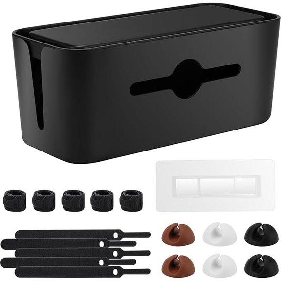 Cable Management Box for Power Strips and Cords