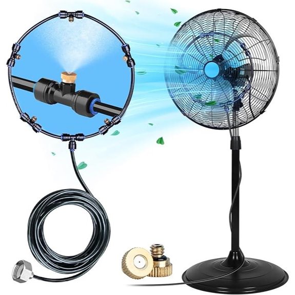 Homenote Outdoor Misting Fan Kit with Nozzles