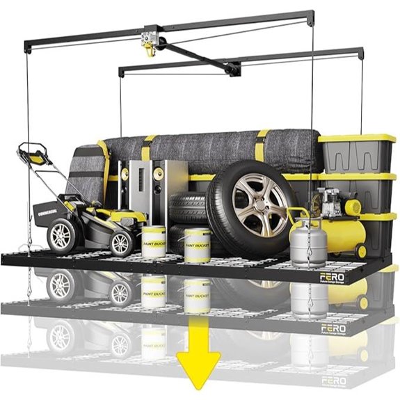 FERO 4x8 Overhead Garage Storage Rack System