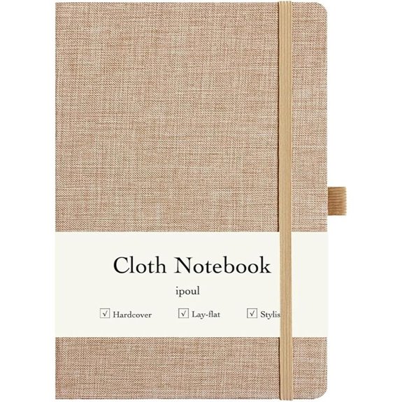ipoul A5 Pink Linen Notebook for Journaling