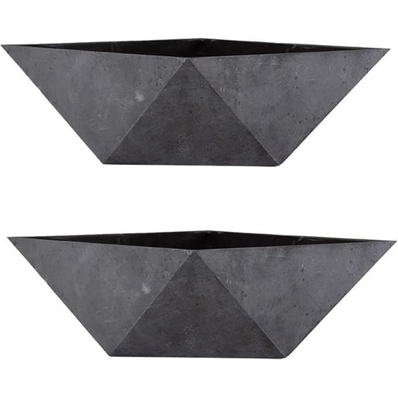 Decorative Plastic Succulent Bowls with Drainage (2 Pack)