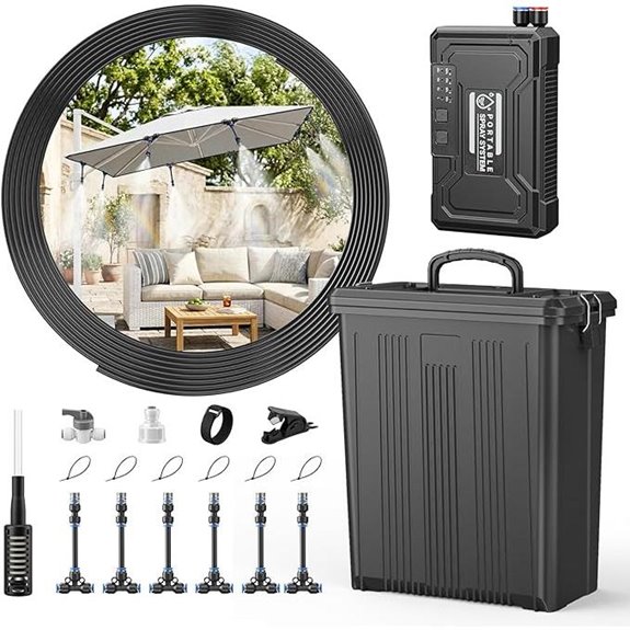 Portable 4G Misting System with Rechargeable Pump