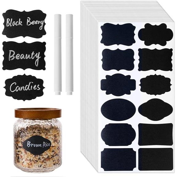 Homrelaxy 360Pcs Reusable Chalkboard Labels with Markers
