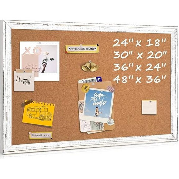 36 x 24 Rustic Cork Bulletin Board with Pins