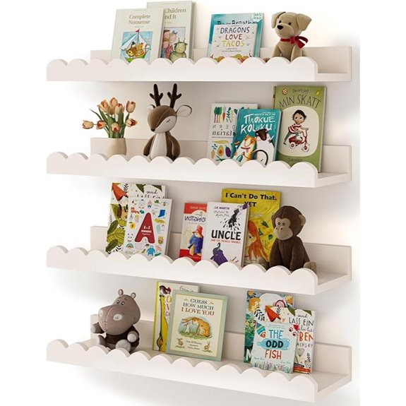 Shario Nursery Wall Shelves (4-Pack)