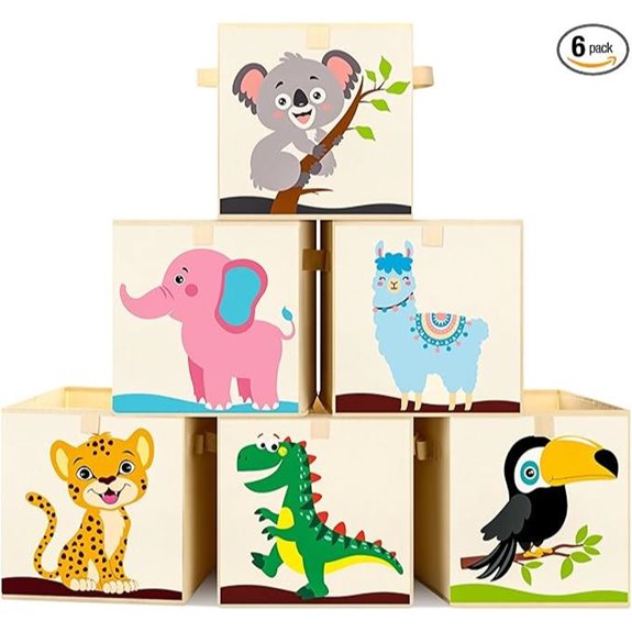 Kigley 6 Pack Collapsible Fabric Storage Cubes