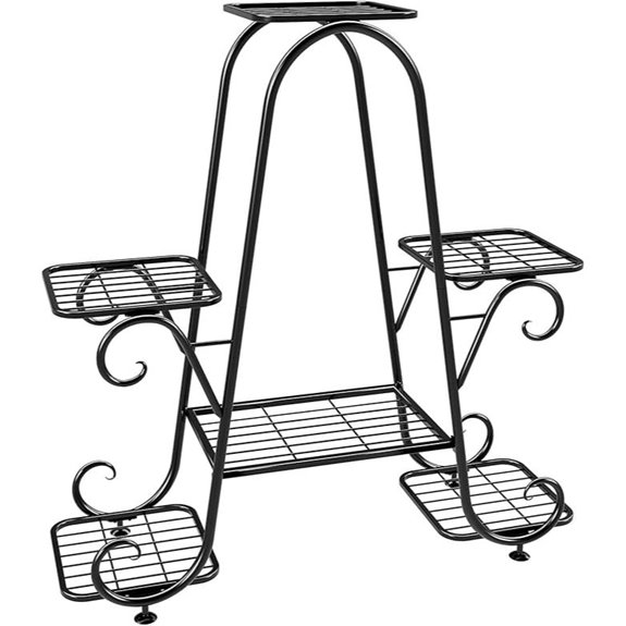 6-Tier Metal Plant Stand for Indoor & Outdoor Gardens