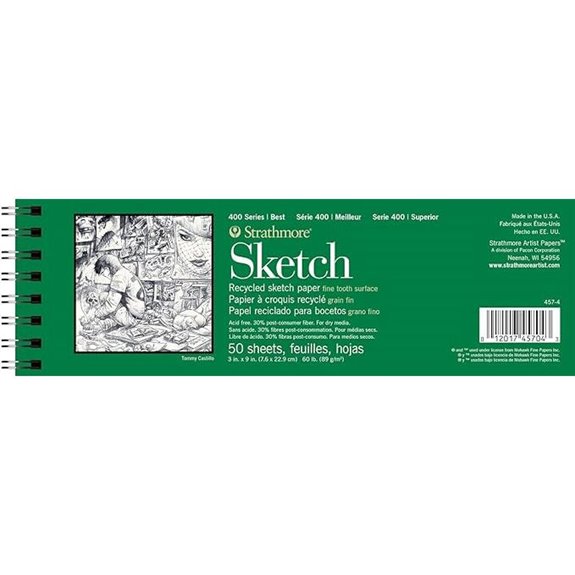 Strathmore 400 Series Sketch Pad 3x9 inch 50 Sheets