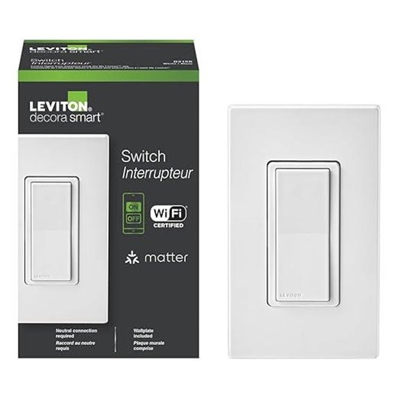Leviton Decora Wi-Fi Smart Switch with Matter
