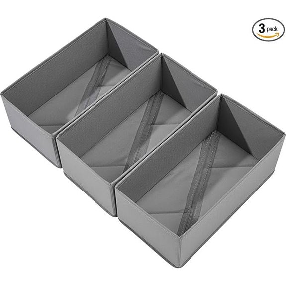 Bructhun Sock Drawer Organizer 3 Pack