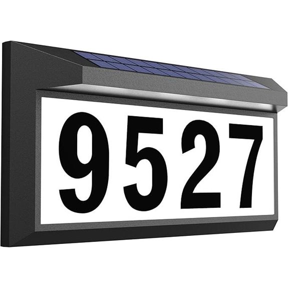 Lighted Solar Address Sign for Outdoors