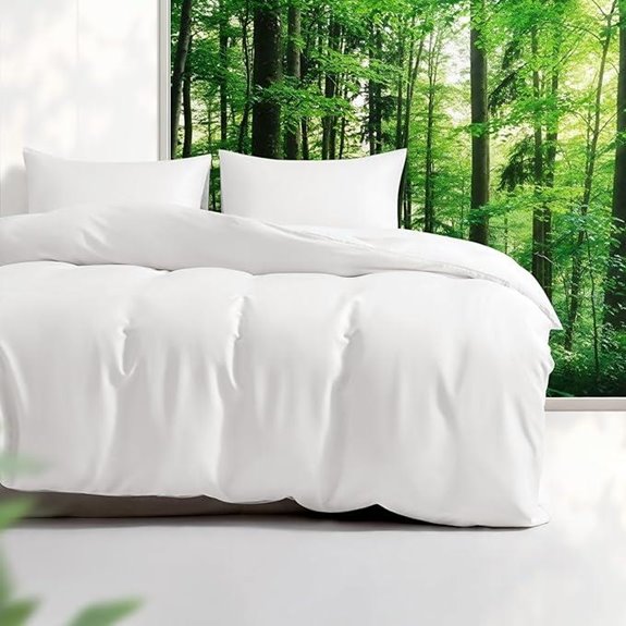 Tencel Twin Duvet Cover Set with Pillowcases