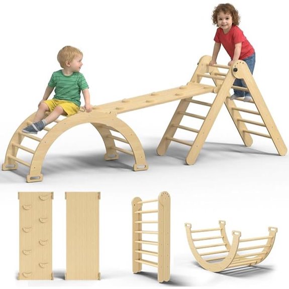 Large Pikler Triangle Climbing Set for Toddlers