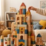 top wooden building blocks