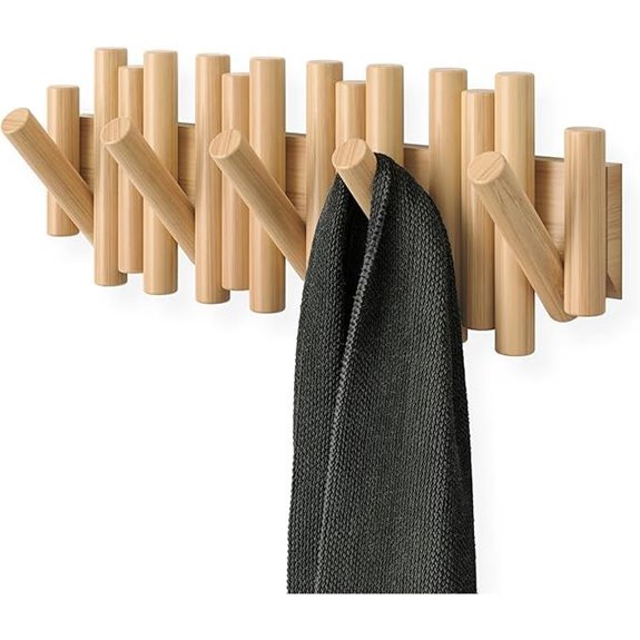 Umbra Picket Wall Coat Rack with 5 Hooks