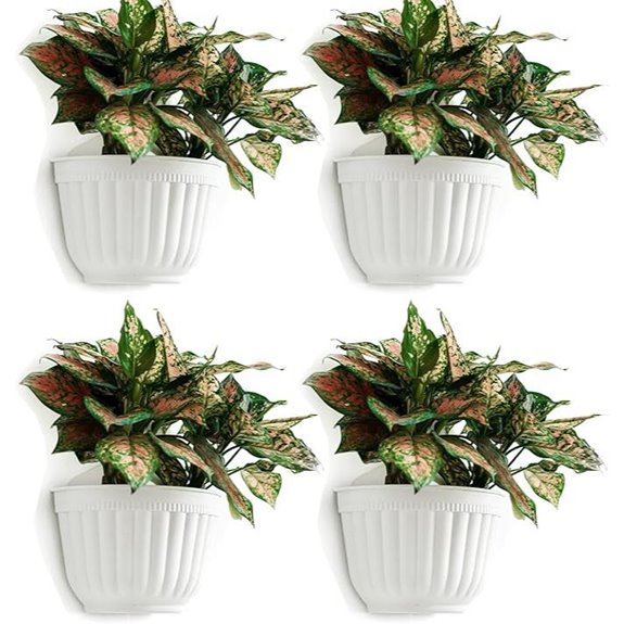 ORIMERC 4 Pack Wall Planters with Drainage