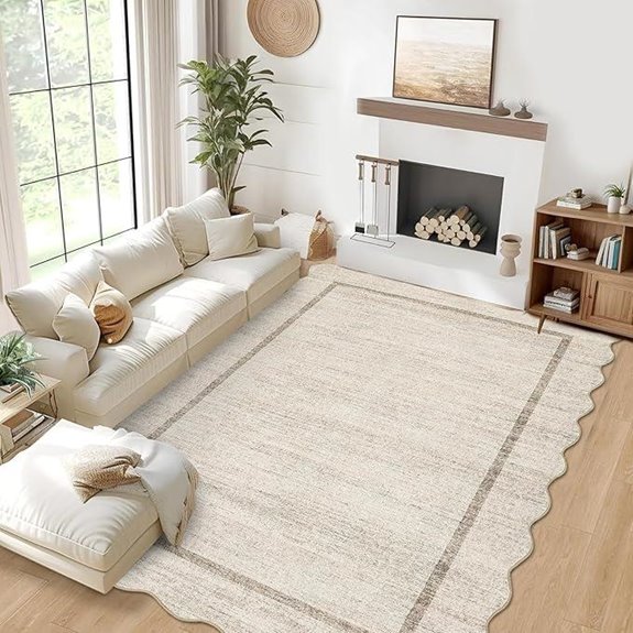 GarveeHome 8x10 Living Room Area Rug Washable