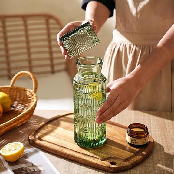 Bedside Water Carafe Set with Glass Cups