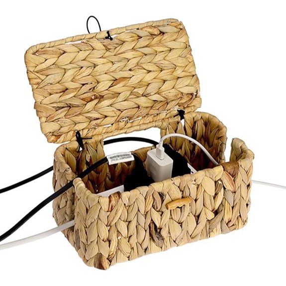 BTSKY Water Hyacinth Cable Management Box